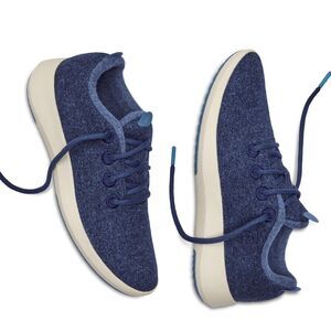 All Birds Wool Runner Mizzles Blue Running Water Resistant Shoes Sz 9